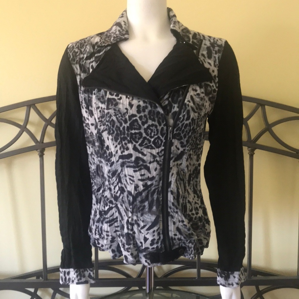 Alberto Makali Jacket Black with Animal Print L